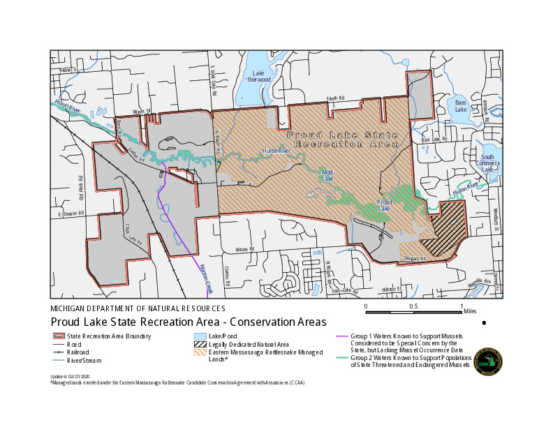 Proud Lake Fishing Map Proud Lake State Recreation Area – General Management Plans